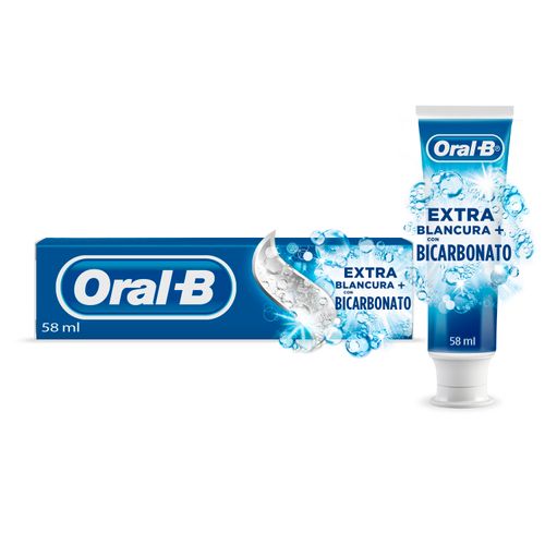 Pasta Dental Oral-B Extra Blancura Con Bicarbonato Anticaries Con Flúor - 58ml