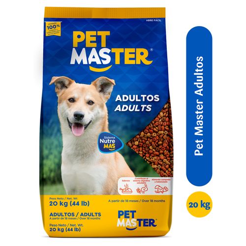Alimento Pet Master Perro Adulto, Más 18 Meses - 20kg