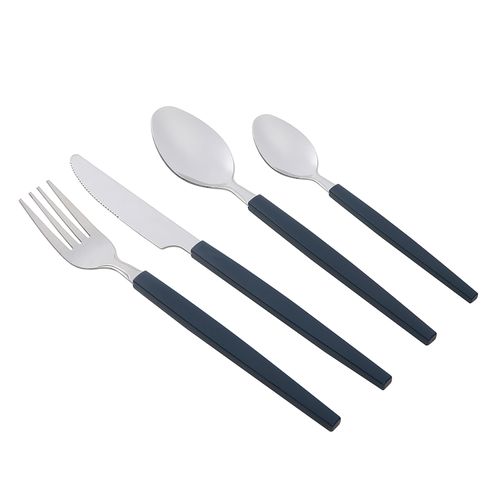 Juego de cubiertos Marca Haus con mango de plástico -16 pzas