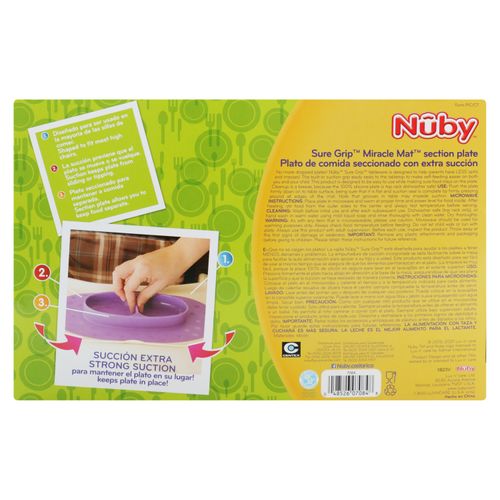 Plato Nuby Silicon Ovalado 2 Secciones