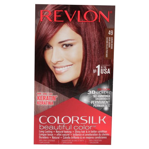 Tinte Revlon Colorsilk Castaño Rojizo Profundo 49