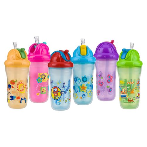 Beberito Nuby Insulado Con Pajilla Flip - 9 Onzas