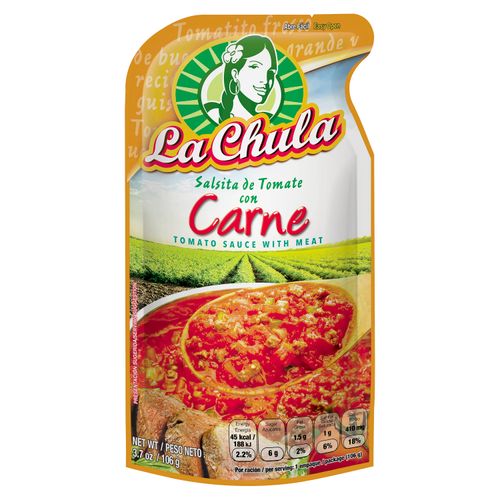 Salsa La Chula De Tomate Con Carne - 98gr