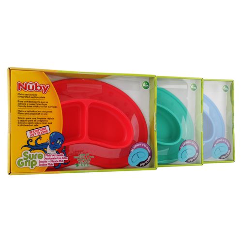 Plato Nuby Silicon Ovalado 2 Secciones