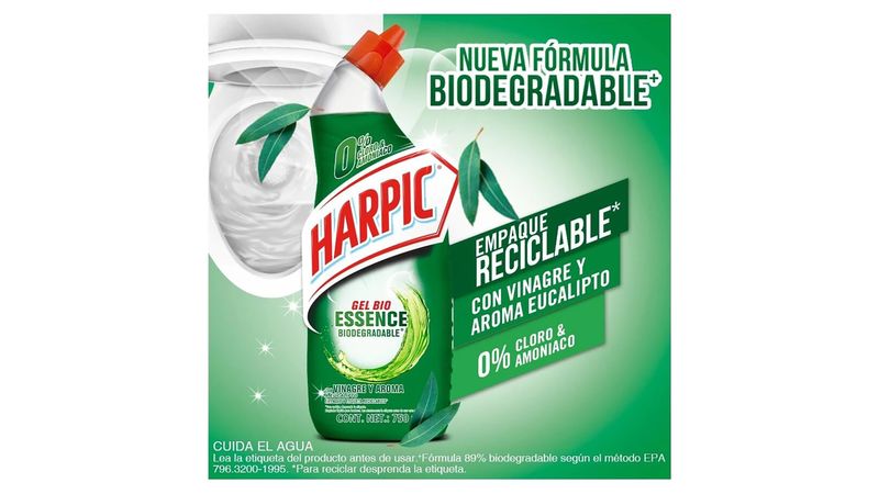 Limpiador WC Gel Bio Harpic 750 ml