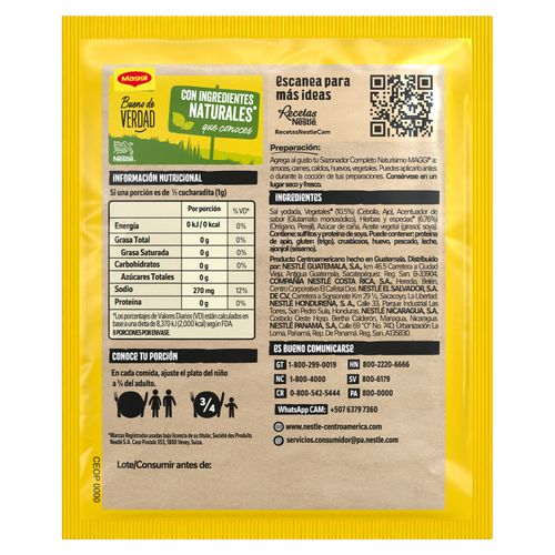 Sazonador Maggi Naturísimo sobre -32g