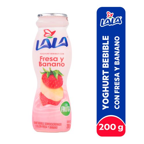 Yogurt bebible Lala Fresa y Banano -200 g