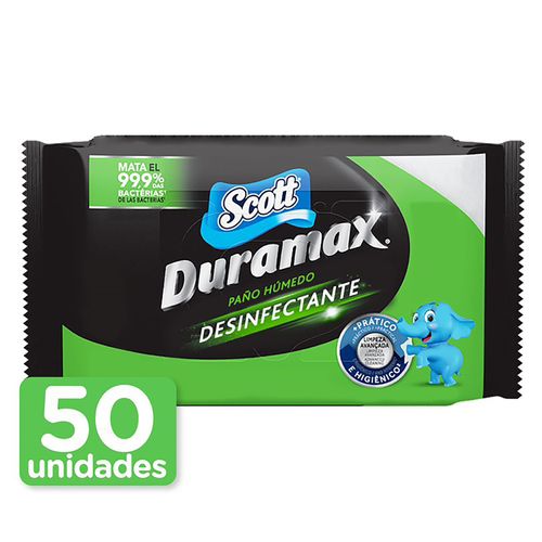 Toallas Húmedas Scott Duramax Antibacterial - 50Uds