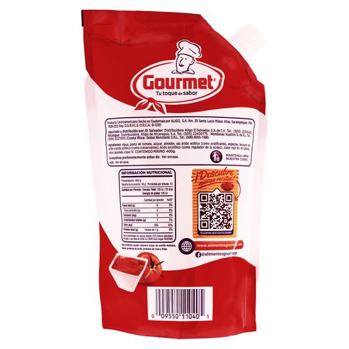 Salsa Ketchup Gourmet Empaque Flexible - 400 g