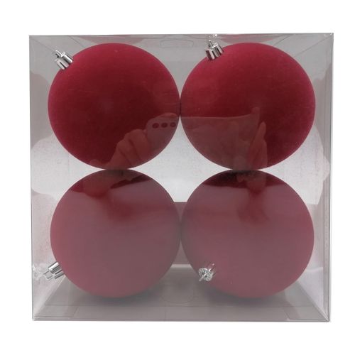 Esferas marca Holiday Time, decorativas -100mm/ 4 uds