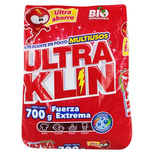 Detergente En Polvo Ultraklin Fuerza Extrema - 700gr