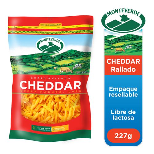 Queso Monteverde Cheddar Rallado - 227gr