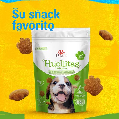 Snack Dogui Huellitas Perro Cachorro Con Avena Y Manzana - 150g