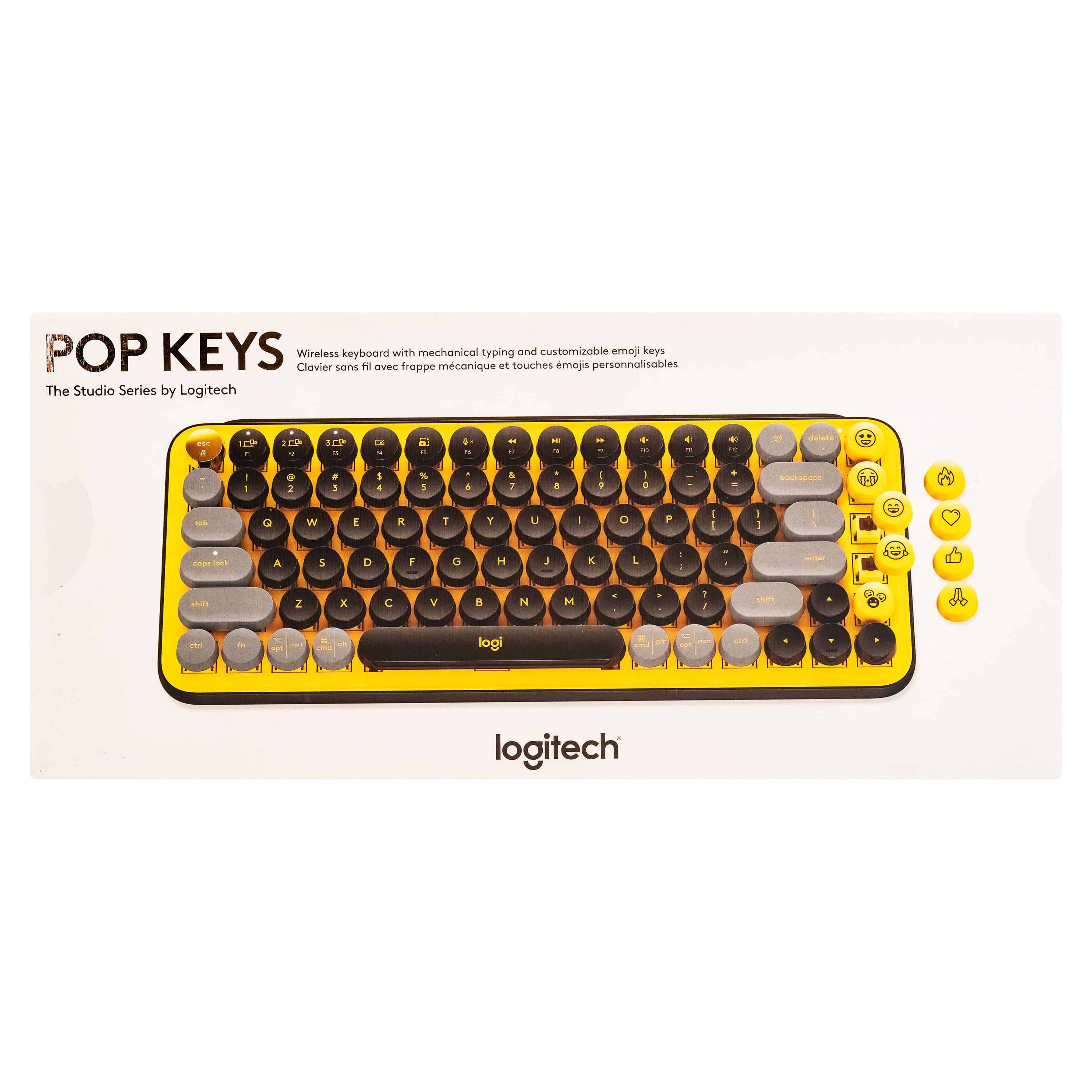 Teclado Inalambrico Logitech Pop Key Bluetooth Amarillo - Promart