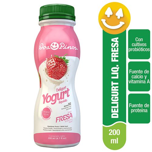 Yogurt Dos Pinos Deligurt Fresa - 200 ml