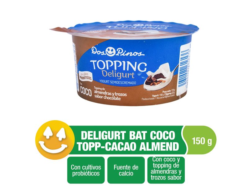 Yogurt-Marca-Dos-Pinos-Deligurt-Con-Coco-Semidescremado-Con-Topping-De-Almendras-Y-Trozos-Sabor-Chocolate-150g-1-7556