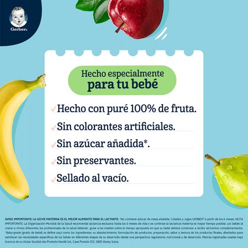 Colado Gerber frutas mixtas - 113 g