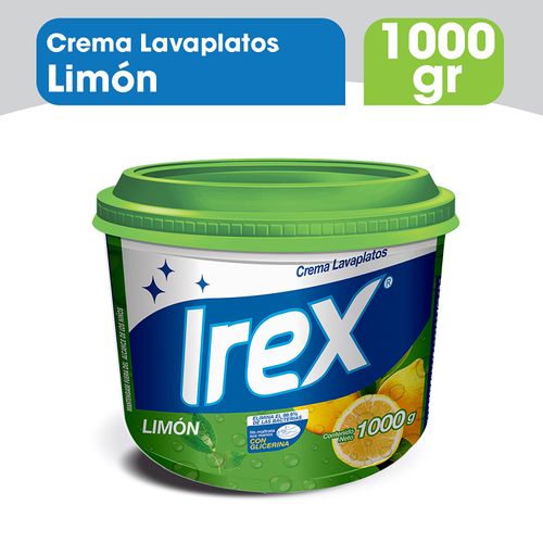Lavaplatos Irex Crema Limón, Con Glicerina - 1000g