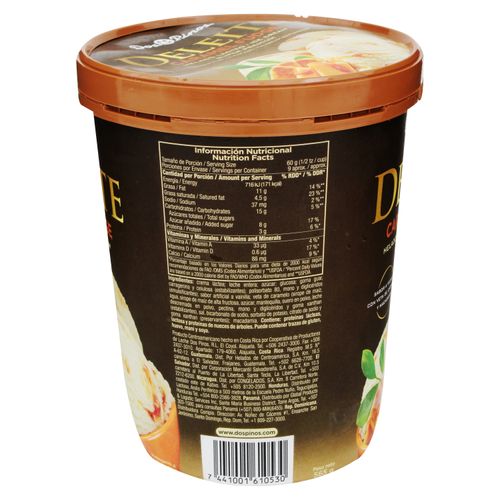 Helado Dos Pinos Deleite Caramelo Fudge - 565 g