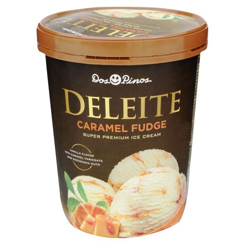 Helado Dos Pinos deleite sabor caramelo Fudge - 565 g