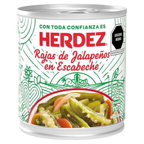 Chile Herdez Jalapeño Rodajas En Escabeche -205 g