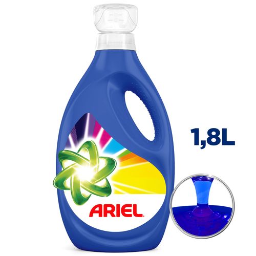 Detergente Líquido Concentrado Ariel Revitacolor Para Ropa Blanca Y De Color 1,8 l