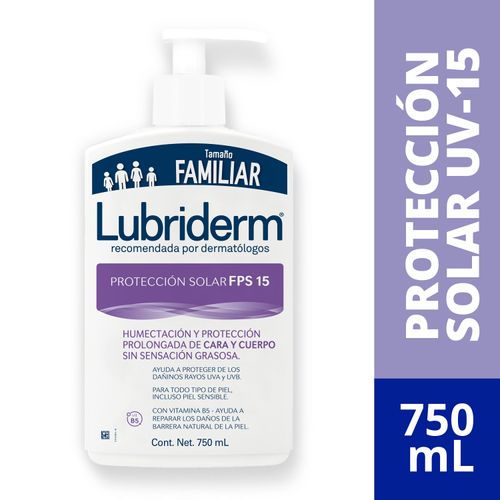 Crema Corporal Marca Lubriderm Fps 15, Humectación Y Protección Cara Y Cuerpo- 750ml