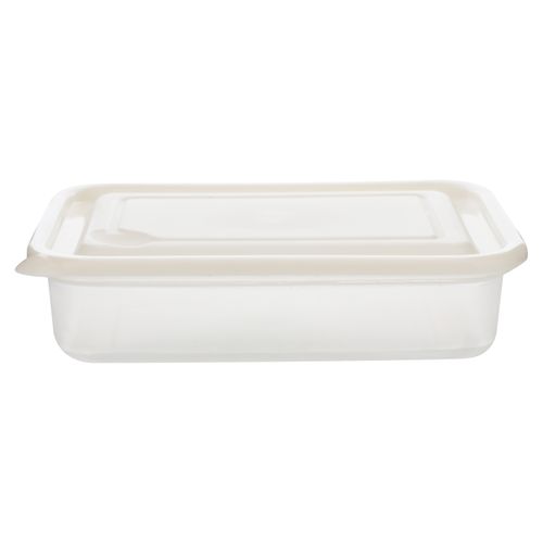 Tazon  Guateplast Rectangular Pequeño TransparenteMarfil- (14 oz/450ml)