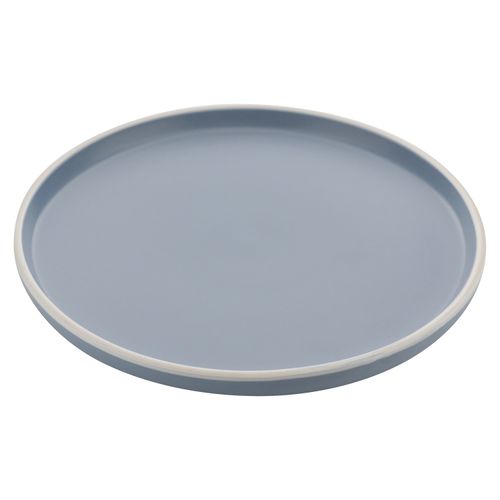 Plato para ensalada Home Trends color azul con borde blanco 7.5" - 1 ud
