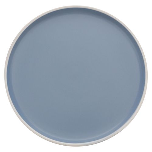 Plato para ensalada Home Trends color azul con borde blanco 7.5" - 1 ud