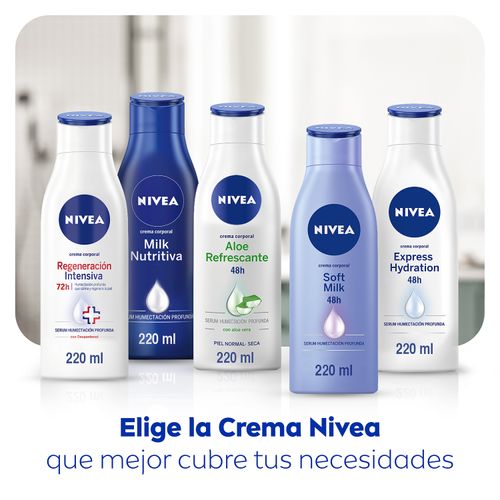 Crema Corporal Nivea Humectante Body Milk Nutritiva -220 ml