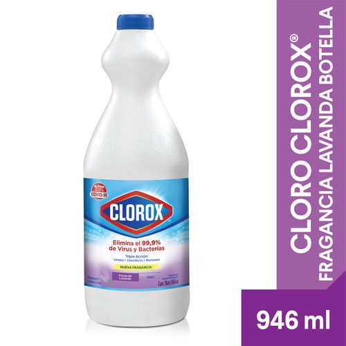 Cloro Marca  Clorox Fragancia Original Botella, Tripe Acción - 946ml