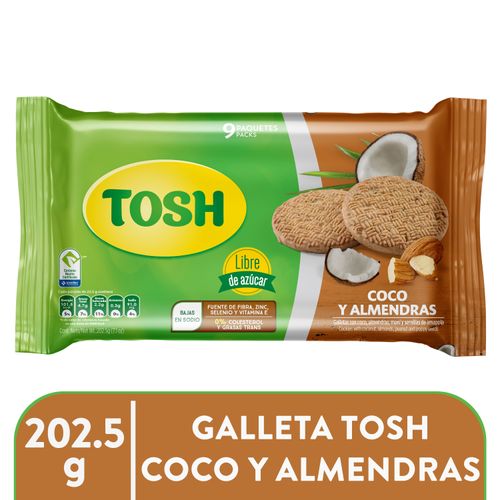 Galleta Pozuelo Tosh Coco Almendra - 202.5 g