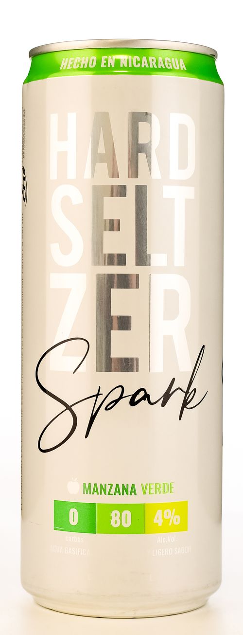 Bebida alcohólica Hard Seltzer spark manzana verde lata  - 350 ml