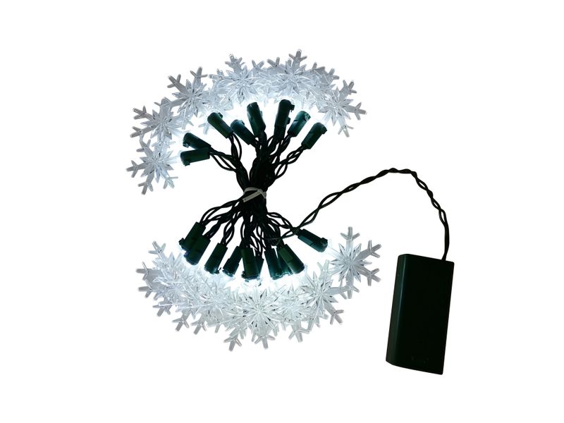 Serie-de-20-luces-LED-marca-Holiday-Time-con-forma-de-copos-de-nieve-4-31020