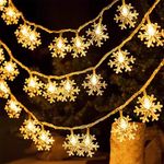 Serie-de-20-luces-LED-marca-Holiday-Time-con-forma-de-copos-de-nieve-9-31020