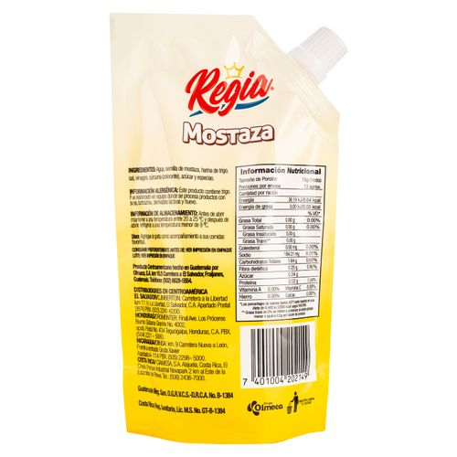 Mostaza Regia Doy Pack - 200g