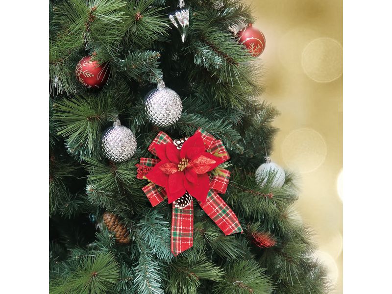 Lazo-navide-o-marca-Holiday-Time-con-flor-Roja-4-28828