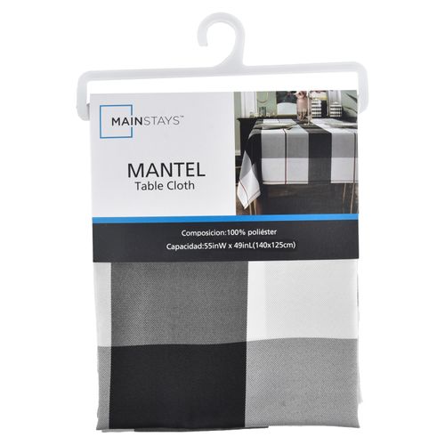 Mantel marca Mainstays color negro y blanco -140x125cm