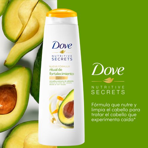 Shampoo Dove Fortalecimiento Con Palta Y Extracto De Calendula 400 Ml