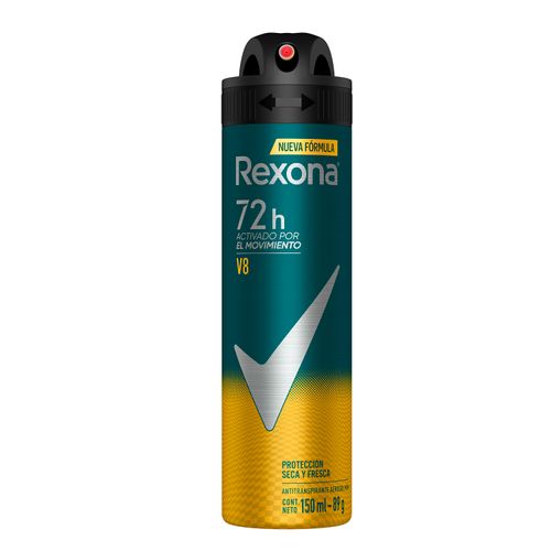 Desodorante Rexona Caballero V8 Protección Seca Y Fresca Aerosol - 150ml