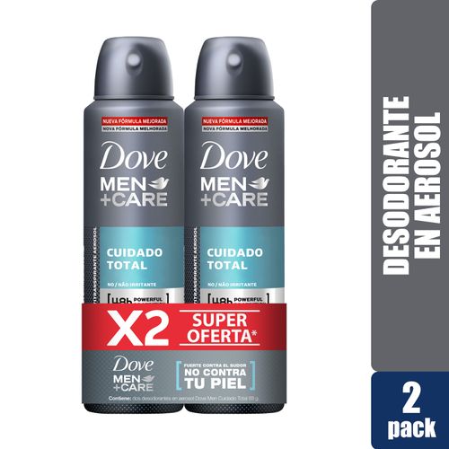 Desodorante Spray Dove Men, Cuidado Total 2 Pack - 300ml