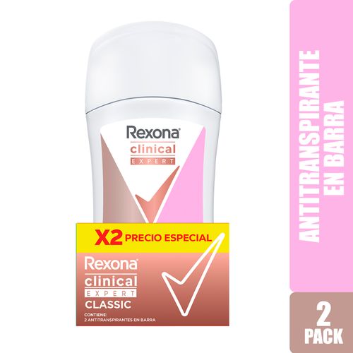 Desodorante Rexona Clinical Dama Expert Classic en Barra - 46 g