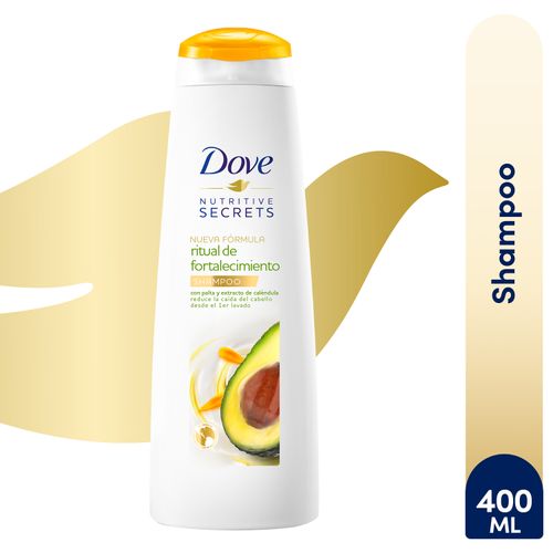 Shampoo Dove Fortalecimiento Con Palta Y Extracto De Calendula 400 Ml