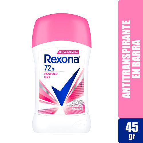 Desodorante Rexona Powder Dry para Mujer protección seca y fresca en barra - 45 g