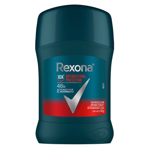 Desodorante Rexona Caballero Antibacterial + Invisible FM Barra - 50g