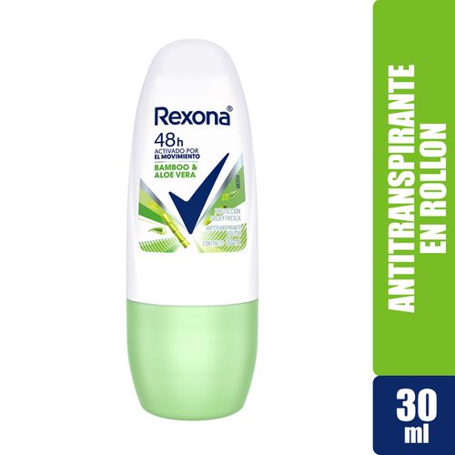 Desodorante Rexona Dama Bamboo Y Aloe Vera Rollon - 30ml