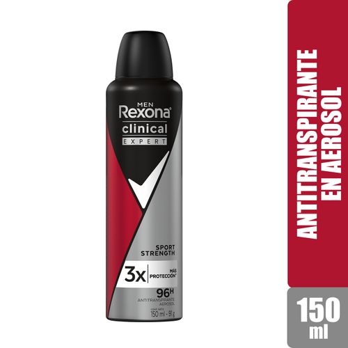 Desodorante Rexona Clinical Caballero Sport Strength Aerosol - 150ml