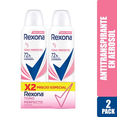Desodorante Rexona Dama Tono Perfecto Aerosol 2 Pack - 150ml