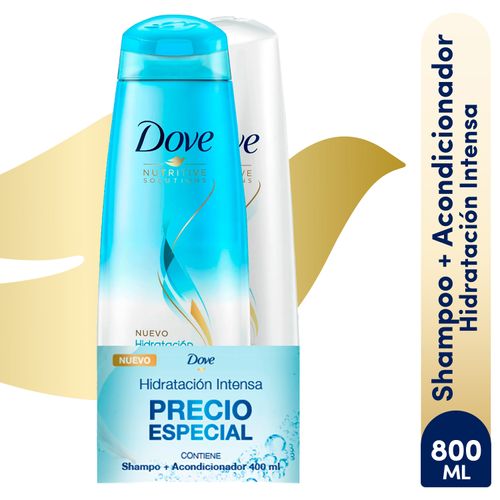 2 Pack Shampoo Dove Anticaspa Hidrata Y Suaviza - 2X400ml